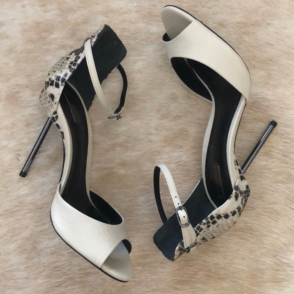 Schutz printed open toed heels